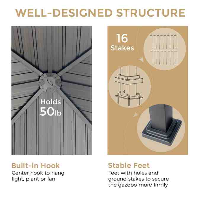 Acuff 10 Ft. W x 10 Ft. D Steel Patio Gazebo