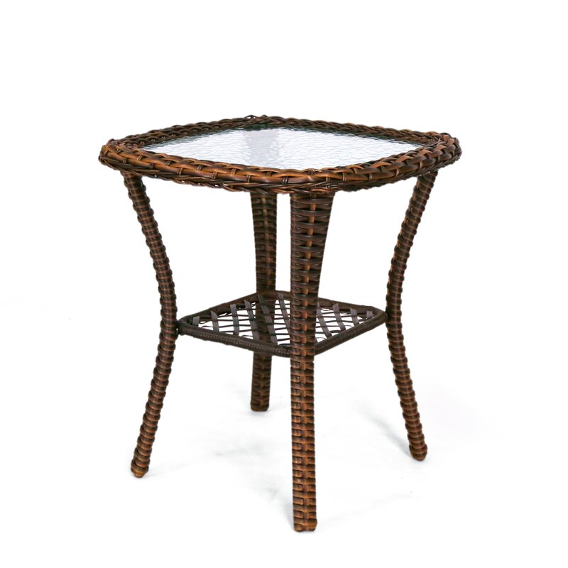 Jann Wicker/Rattan 2 - Person Seating Group with Cushions