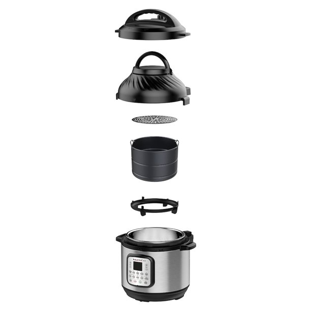 Instant Pot 8-Quart, Duo Crisp Air Fryer + Multi-Use Small Pressure Cooker to Roast Bake, Dehydrate & More