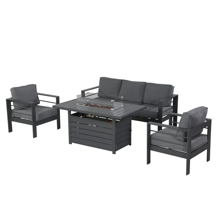 💥Clearance Sale🔥Brandtley 7 Piece Sofa Seating Group with Cushions and Fire Pit Table