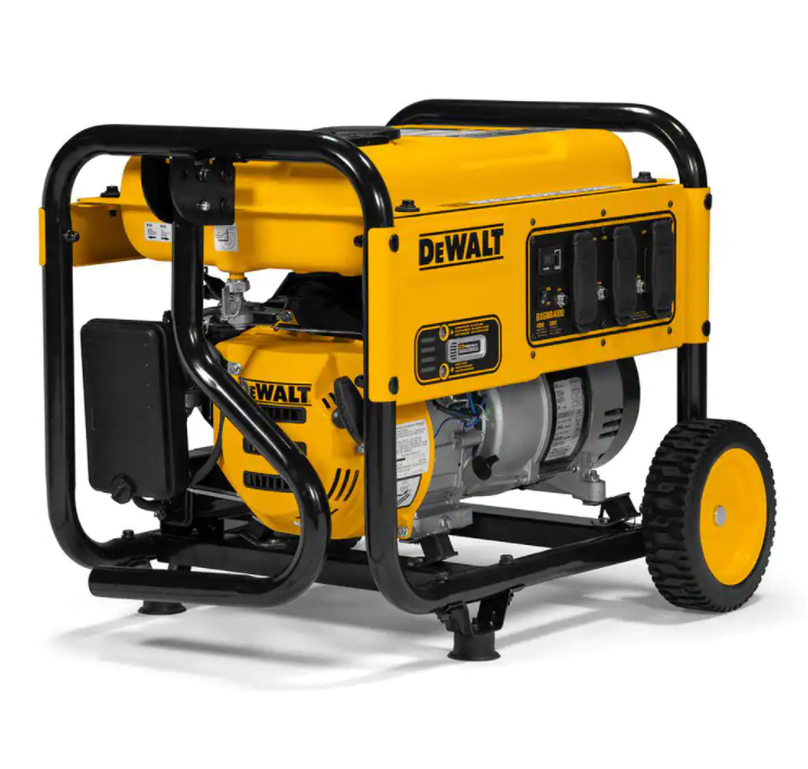 DEWALT 4000-Watt Manual Start Gas-Powered Portable Generator with Premium Engine, Covered Outlets and CO Protect