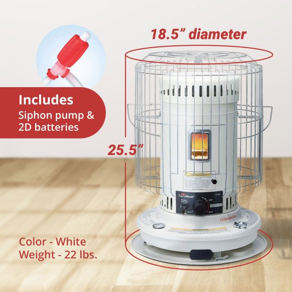 23,500 BTU Indoor Outdoor Convection Kerosene Heater, 2 Pack